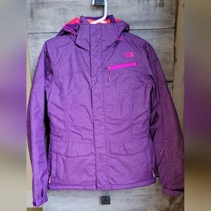 North Face Womens Ski Jacket Purple with Pink Detail Size: Small